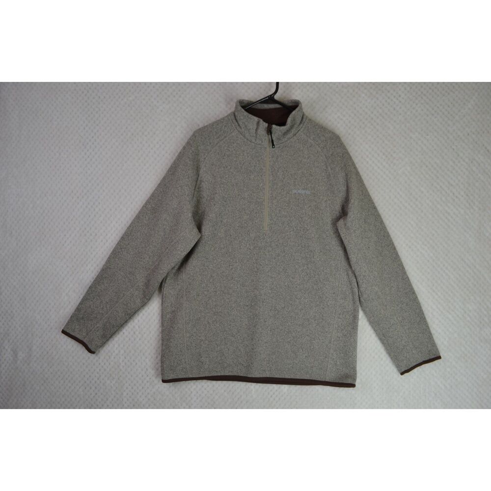 Solaris Quarter Zip Men's Large Tan Fleece Pullover Long Sleeve Jacket